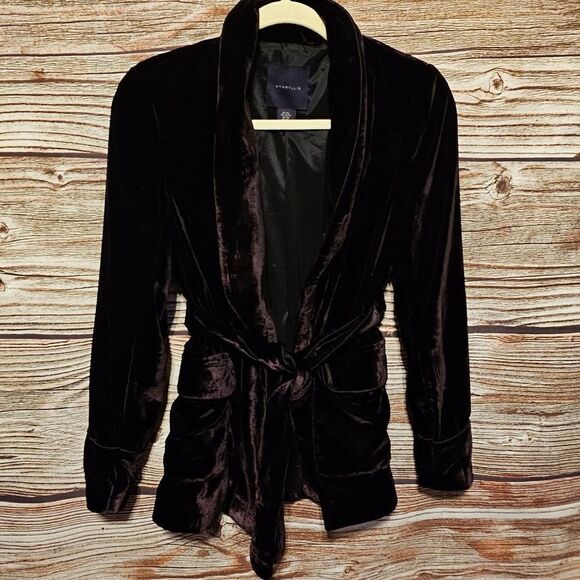 Amaryllis jacket Women's XS deep plum Velour Pre-owned - Picture 1 of 6